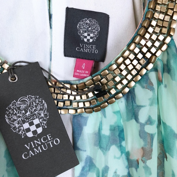 *NEW* Vince Camuto Watercolor Trapeze Dress - Picture 5 of 7